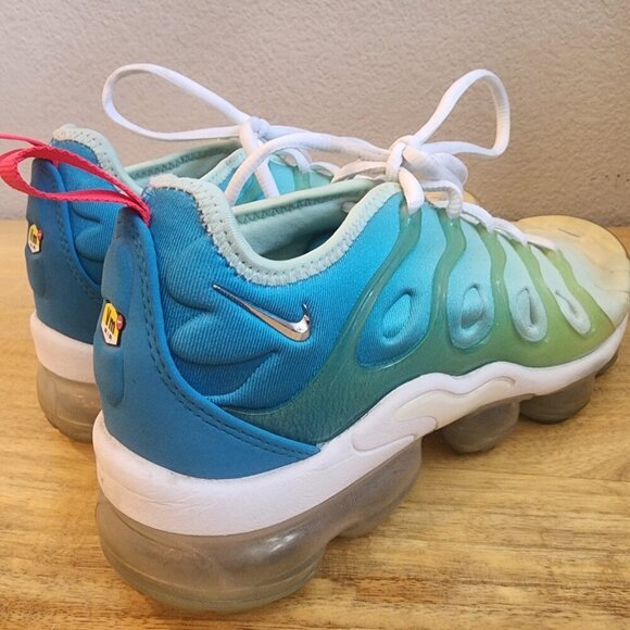 Nike Air Vapormax Plus Blue Green White Sneaker Shoes Womens Sz 8 | DQ7651-300 - Picture 2 of 13